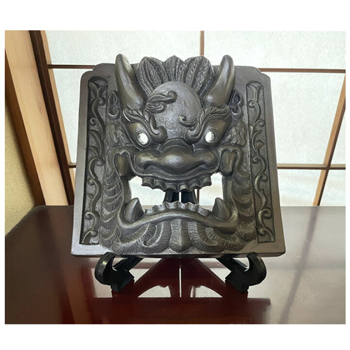 楽天市場】三州鬼瓦 【壁掛け鬼瓦(大)】鬼師がつくる鬼瓦 伝統工芸 
