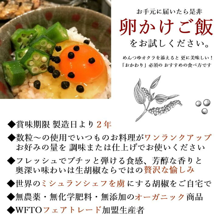 楽天市場 送料無料 塩漬け胡椒 100g モンドセレクション金賞 カンボジア産 最高級こしょう カンポットペッパー 生胡椒 天日海塩 無農薬 無化学肥料 無添加 オーガニック フェアトレード グルメ スパイス 無添加調味料 香辛料 コショウ お取り寄せ 美味しい おいしい