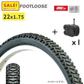 5倍 17日朝迄 自転車タイヤ 22インチ IRC 22×1.75 （47-457）CR31 フットルース H/E ジュニアマウンテンバイクタイヤ 22インチ タイヤ チューブ1本セット（佐）と