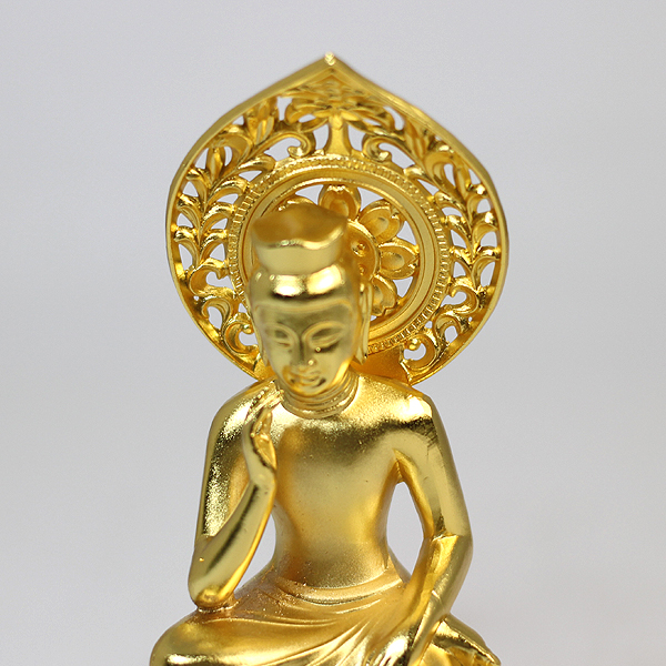 楽天市場】仏像 弥勒菩薩（みろくぼさつ） 合金製 純金メッキ 高さ15cm