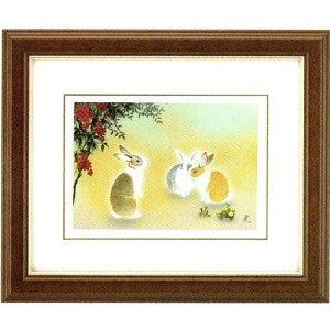 令和5年 干支置物  2023年干支 卯(禹・うさぎ)パネル 家運隆盛(小)(紙箱付)アルミ製 北光修作  卯 兎 置物  うさぎ