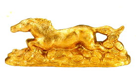 馬年　午　うま　干支置物　2026年　令和8年　文鎮　お宝午　おたからうま　開運　文鎮　鋳鉄製　　瑞峰作　14-1「寸法」高さ4.8×幅12.3×奥行3cm 運気向上！金運アップ！　　大判、小判がザックザク！