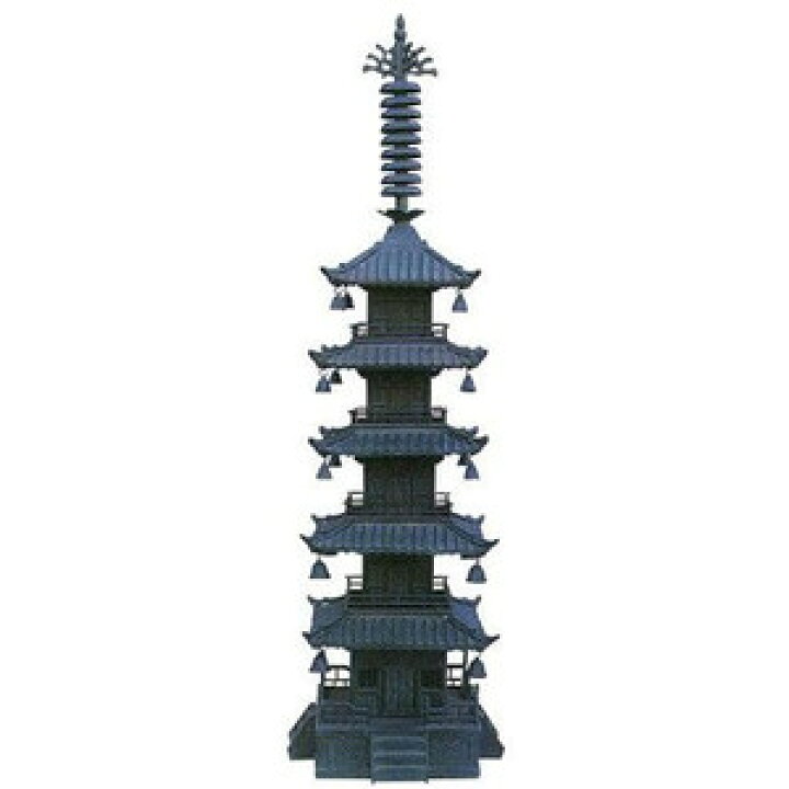 楽天市場】高岡銅器 庭園 五重の塔 高さ約160cm 【送料無料】庭置物 青 