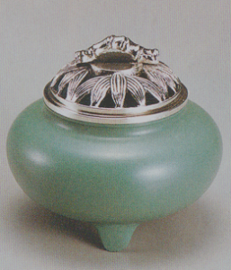 【送料無料】62-01香炉 珠玉型 (竹蓋)