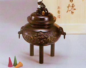香炉 89-02 香炉  カン付雲鶴   【smtb-TK】【送料無料-0726】02P26jul10