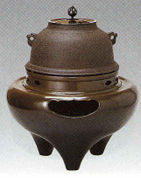 茶道　風炉釜　桐模様　真形釜　釜師　菊池政光造 茶道 風炉釜 桐模様 真形釜 釜師 菊池政光造