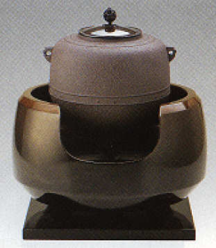 唐銅鬼面風炉釜　梨地丸釜添　茶道具　茶釜 1149_1_expand.jpg