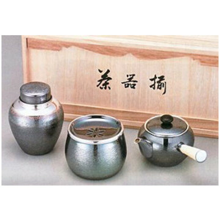 楽天市場】【送料無料】o130-01茶道具 茶器三点揃セット いぶし銀 