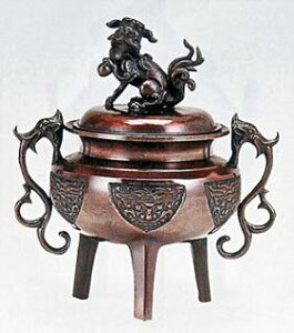 送料無料】61-08 香炉 大和型(獅子蓋)(大) 【送料無料】