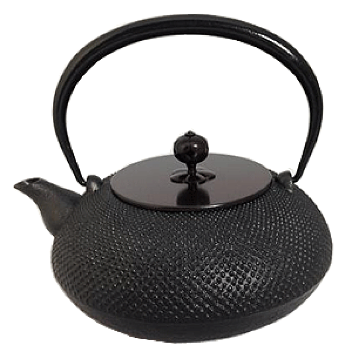 楽天市場】【送料無料】工芸鉄器 南部鉄瓶 平丸アラレ(黒) 銅蓋 1.2L 