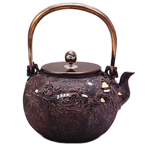 120-53鉄瓶 亀文堂写鉄瓶 八角山水 大 1.6L【送料無料】