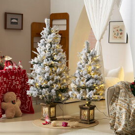 2025年新作 クリスマスツリー 雪化粧120cm 150cm 北欧 おしゃれ LED キラキラ 高級感 オリジナルポット豊富な枝数 簡単組立 コンパクト クラシックタイプ クリスマス ライト付きベース イルミネーションライト付き
