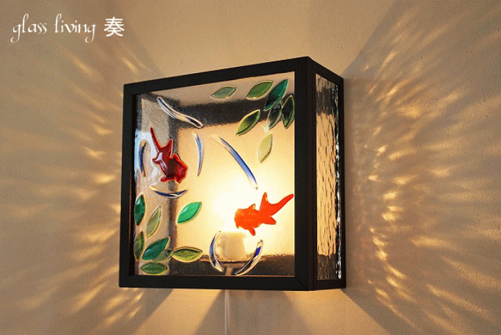 ステンドグラス金魚 www.vetrepro.fr