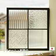 ステンドグラス パネル 格子2×2 4種のクリア 〔25cm×25cm〕　