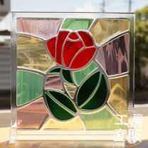 楽天市場】バラ 花束（ステンドグラス｜アート・美術品・骨董品・民芸 