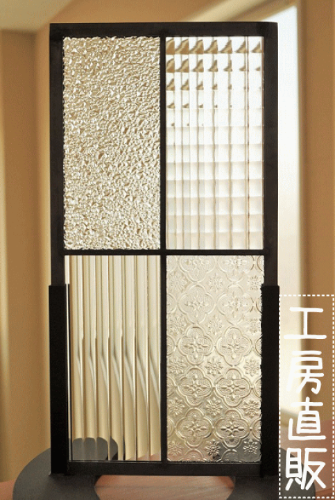 楽天市場】ステンドグラス パネル 住宅用 格子2×2 長方形 4種のクリア2