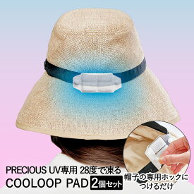 帽子に取り付ける COOLOOP PAD 2個セット コジット | 帽子 ひんやり効果 ひんやり 首筋 首 ひんやりキープ 帽子用クールパッド 熱中症対策 暑さ対策 ぼうし 繰り返し 結露 アウトドア スポーツ観戦 レジャー お出かけ 熱中症対策グッズ 夏 夏用 保冷 冷却 冷却グッズ 冷やす