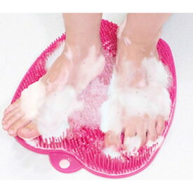 足の裏洗いマット 足の裏洗うマット 足裏ブラシマット フットケア トプラン らくらく足キレイ ピンク
