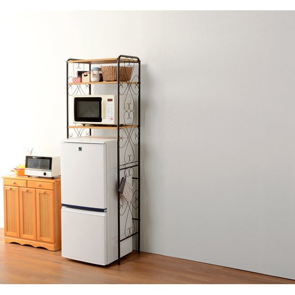 楽天市場】冷蔵庫ラック 一人暮らし用 幅58cm キッチン家電 電子レンジ