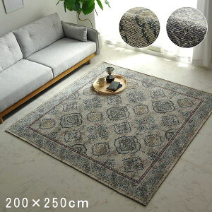 �y6��29��16�������|�C���g10�{���z���O�}�b�g �􂦂�J�[�y�b�g ��3�� 200×250cm �A���x�X�N�� ������͗l �A���e�B�[�N�� ���g�[�Ή�