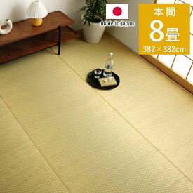 畳の上敷き い草ラグ カーペット 本間8畳 382×382cm リバーシブル プレーン 無添加 無着色 日本製