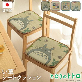 チェアクッション い草 椅子用 シートクッション 夏用 40×40cm ジブリ となりのトトロ 国産い草 日本製