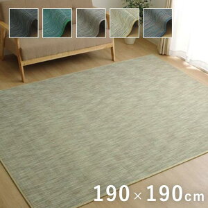 ラグ 竹ラグ ひんやり カーペット 不織布裏貼り 190x190cm DXフォース バンブーラグ 夏 絨毯 冷感 自然素材 お手入れ簡単