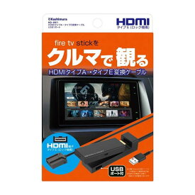 HDMIタイプA-タイプE変換ケーブル HDMI＆USB配線集約ケーブル USB1ポート fire tv stick対応 microUSBケーブル付属