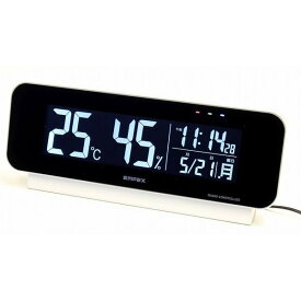 温度計 湿度計 デジタル温湿度計 電波時計付き 卓上置き用 グラデーションカラーチェンジ LED液晶パネル
