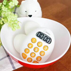 キッチンタイマー 10キー デジタル おしゃれ 可愛い たまご型 卵タイマー マグネット付き【メール便 送料無料】