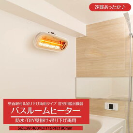 浴室暖房機 お風呂の暖房 浴室用 後付け 速暖 電気ヒーター 防水 IPX5 吊り下げ DIY壁面取付 2way