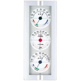 エンペックス 快適モニター（温度・湿度・不快指数計）シャインシルバー CM-635 温度計 湿度計 不快指数系 お部屋の快適度がひと目でわかります。