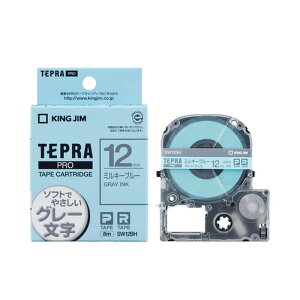 �e�v�� �e�[�v�J�[�g���b�W ���� �L���O�W�� TEPRA PRO �v�� �J���[���x�� �\�t�g SW12BH ��12mm �~���L�[�u���[x�O���[�����y���[���� ���������z