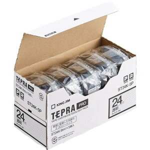 �e�v�� �e�[�v�J�[�g���b�W 5�Z�b�g ���� �L���O�W�� TEPRA PRO �v�� ST24K-5P ��24mm ����x������