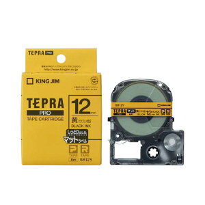 �e�v�� �e�[�v�J�[�g���b�W ���� �L���O�W�� TEPRA PRO �v�� SB12Y ��12mm �}�b�g���x�� ��(�E�R���F)x�������y���[���� ���������z