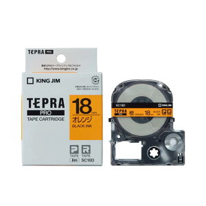 �e�v�� �e�[�v�J�[�g���b�W ���� �L���O�W�� TEPRA PRO �v�� �p�X�e�� �J���[���x�� SC18D ��18mm �I�����Wx�������y���[���� ���������z