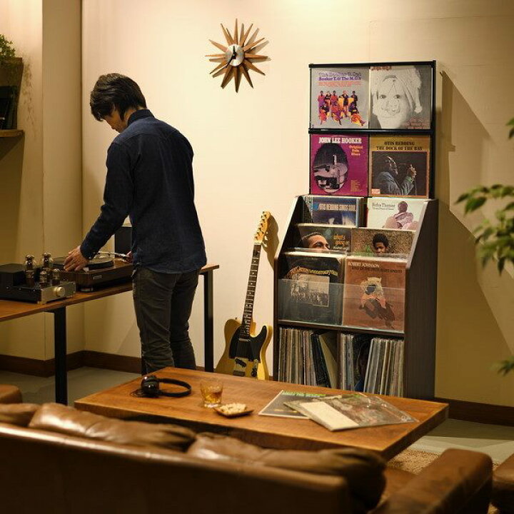 楽天市場】レコードラック 収納棚 ディスプレイラック 木製 おしゃれ 