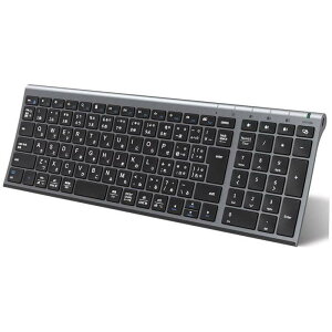 ���C�����X�L�[�{�[�h �e���L�[�t�� �[�d�� ���� Bluetooth�ڑ� �p���^�O���t�� iClever IC-BK22 �O���[�u���b�N