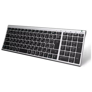 ���C�����X�L�[�{�[�h �e���L�[�t�� �[�d�� ���� Bluetooth�ڑ� �p���^�O���t�� iClever IC-BK22 �V���o�[�u���b�N