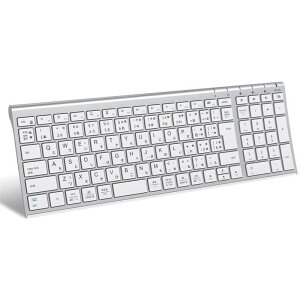 ���C�����X�L�[�{�[�h �e���L�[�t�� �[�d�� ���� Bluetooth�ڑ� �p���^�O���t�� iClever IC-BK22 �V���o�[�z���C�g