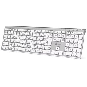 ���C�����X�L�[�{�[�h �e���L�[�t�� �[�d�� ���� Bluetooth�ڑ� �p���^�O���t�� iClever IC-BK23 �V���o�[�z���C�g