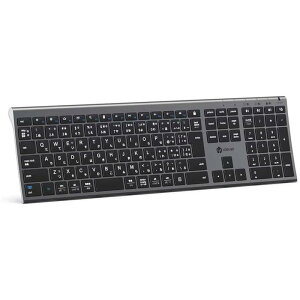 ���C�����X�L�[�{�[�h �e���L�[�t�� �[�d�� ���� Bluetooth�ڑ� �p���^�O���t�� iClever IC-BK23 �O���[�u���b�N