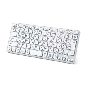 ���C�����X�L�[�{�[�h �[�d�� ���� Bluetooth 2.4GHz�ڑ����p iClever DK02 �V���o�[�z���C�g Android iOS Windows Mac�Ή� �y���[���� ���������z