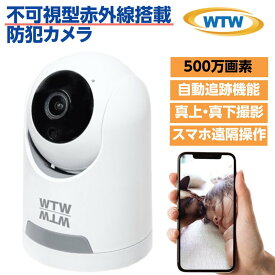 防犯カメラ 見守り ペット Wi-Fiカメラ 屋内 500万画素 みてるちゃん猫 真上真下撮影 スマホ連動 外出先確認可能 夜間撮影可