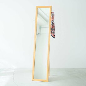スタンドミラー 全身鏡 姿見 高級 木製フレーム ツガ材 無垢材 フック付き 幅35×高さ160cm 日本製