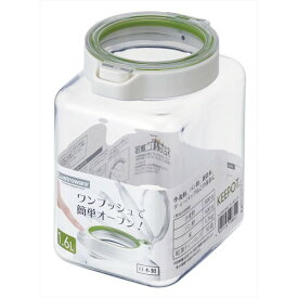 食品保存容器 密閉 密封 キーポット 透明 食品 調味料 香辛料 シリアル ワンタッチ 1.6L 日本製