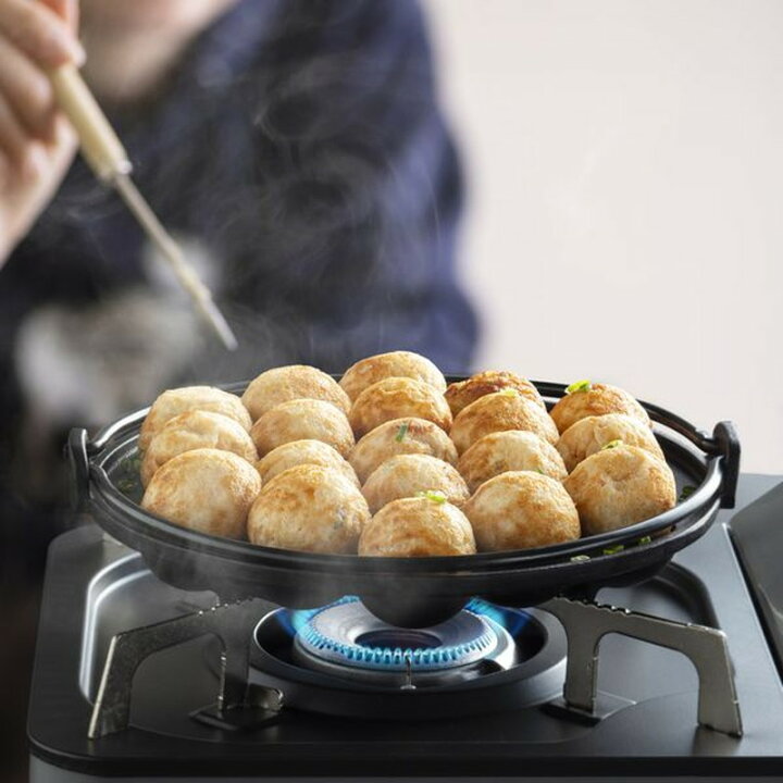 楽天市場】たこ焼き器 タコ焼き機 19穴 鉄鋳物製 カセットコンロ 