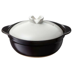 土鍋 軽い 軽量 陶器製 9号サイズ 4人〜5人用 直火対応 吹きこぼれにくい 軽量土鍋 9号 ブラック