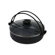 すき焼き鍋 すきやき鍋 26cm 鍋の深さ59mm おうち御膳 ふっ素加工 IH対応 ガラス蓋付き