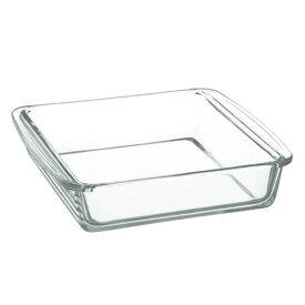 ケーキ焼き型 スポンジ型 角型 耐熱ガラス オーブン調理対応 外径25.5×21×高さ6cm
